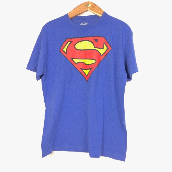 light blue superman t shirt